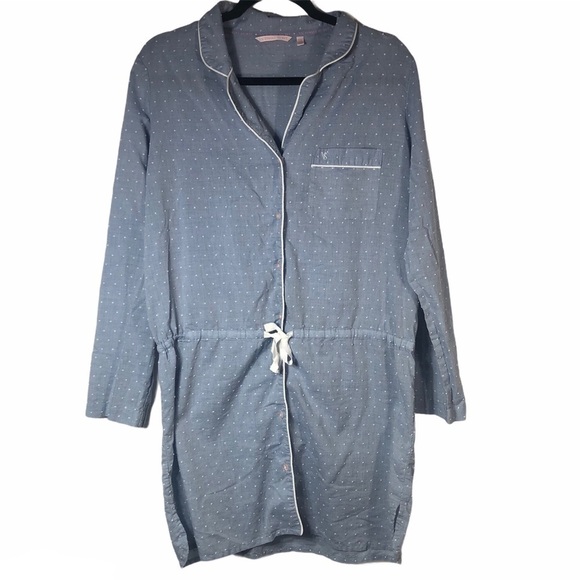 Victoria’s Secret Nightgown Polka Dot Drawstring - Picture 1 of 4